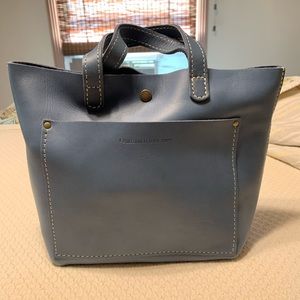 Portland Leather Goods Mini Crossbody in Bluebell